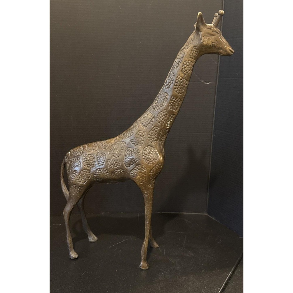 Gatco Solid Brass Standing‎ Giraffe 12.5 Inches MCM Heavy Decor